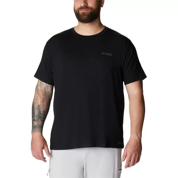 Columbia Mens PFG Fish Flag Tech Tee SsBlackGraphite Gradient