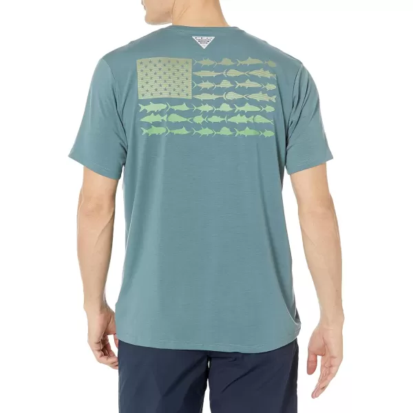 Columbia Mens PFG Fish Flag Tech Tee SsMetalSafari Gradient