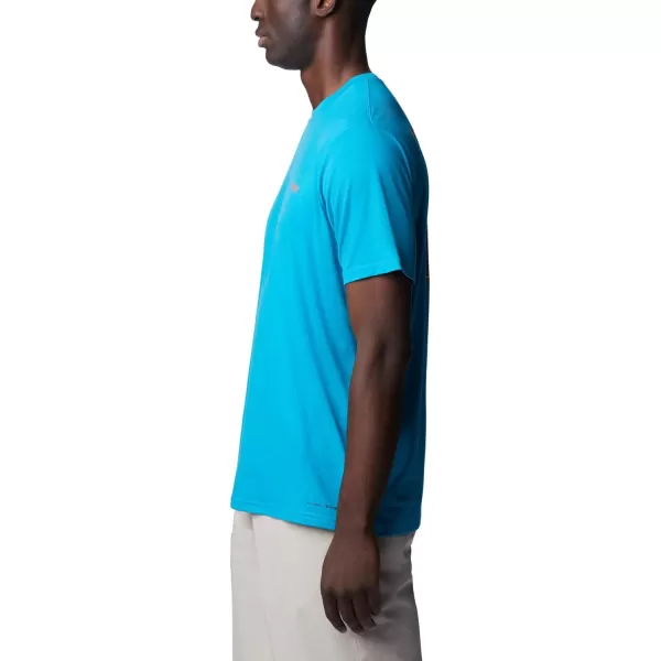 Columbia Mens PFG Skiff Horizon Short Sleeve Tech TeeOcean TealSkiff Horizon Graphic