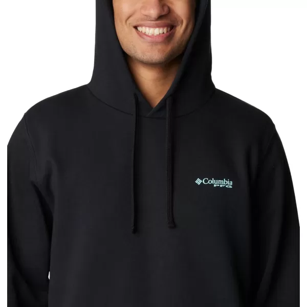 Columbia Mens PFG Sleeve Ii Graphic HoodieBlackGulf Stream Logo