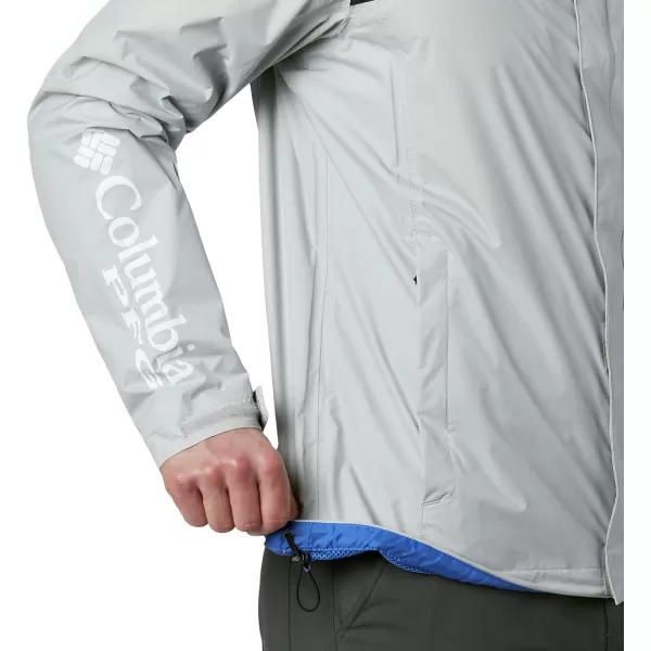 Columbia Mens PFG Storm JacketCool GreyVivid Blue