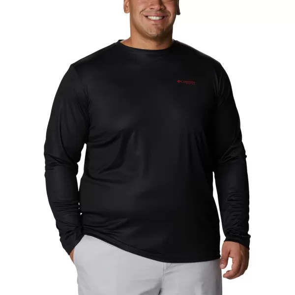 Columbia Mens PFG Terminal Tackle Fish Flag Long Sleeve Fishing ShirtBlackAl Fish