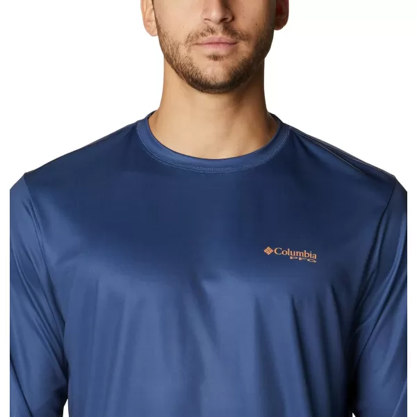 Columbia Mens PFG Terminal Tackle Fish Flag Long Sleeve Fishing ShirtCarbonSolarize