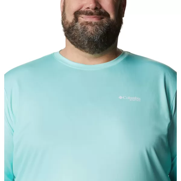 Columbia Mens PFG Terminal Tackle Fish Flag Long Sleeve Fishing ShirtGulf StreamFl Fish