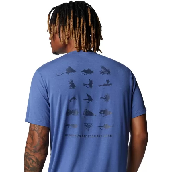 Columbia Mens PFG Uncharted Tech Tee Short SleeveBluebell Fly Box