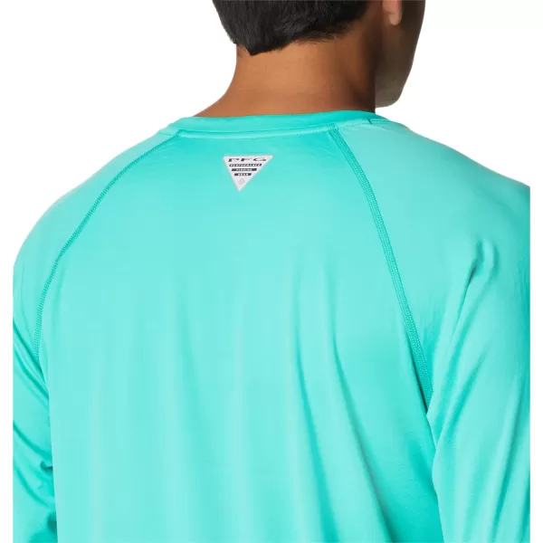 Columbia Mens PFG Zero Rules Ice Ls ShirtElectric Turquoise