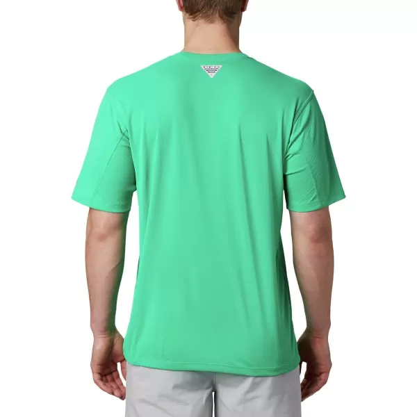 Columbia Mens PFG Zero Rules Short Sleeve ShirtDark Lime
