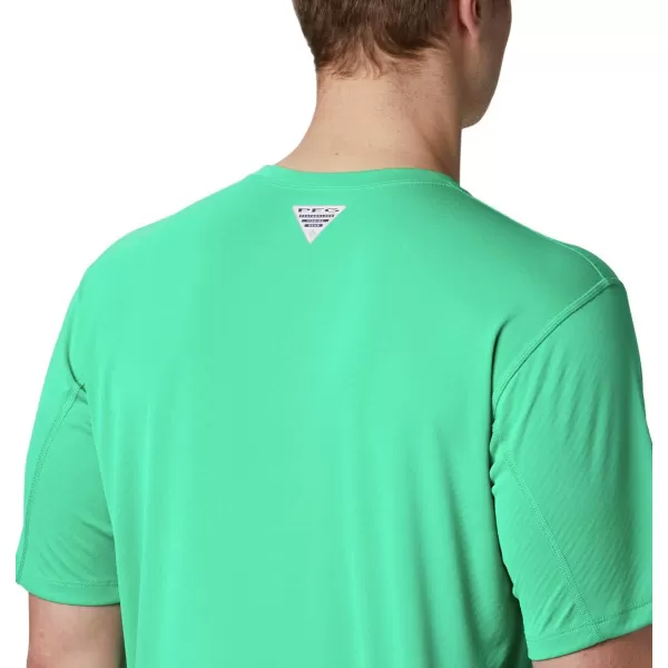 Columbia Mens PFG Zero Rules Short Sleeve ShirtDark Lime