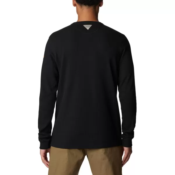 Columbia Mens PHG Built for It Waffle Long SleeveBlack Blaze Buck