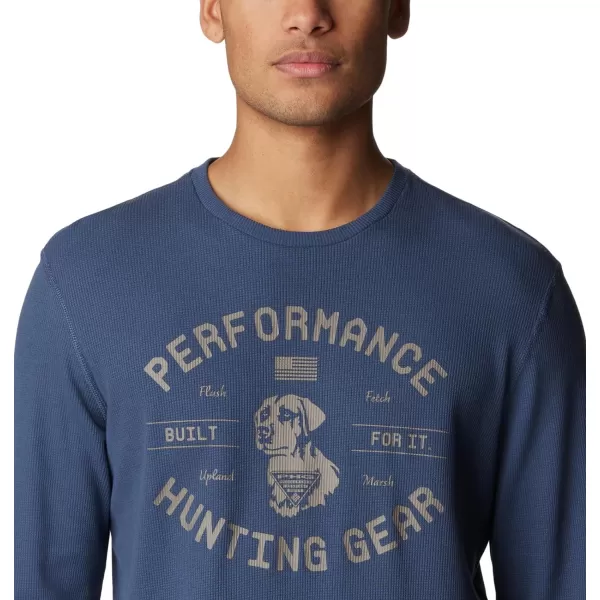 Columbia Mens PHG Built for It Waffle Long SleeveZinc Iron Dog