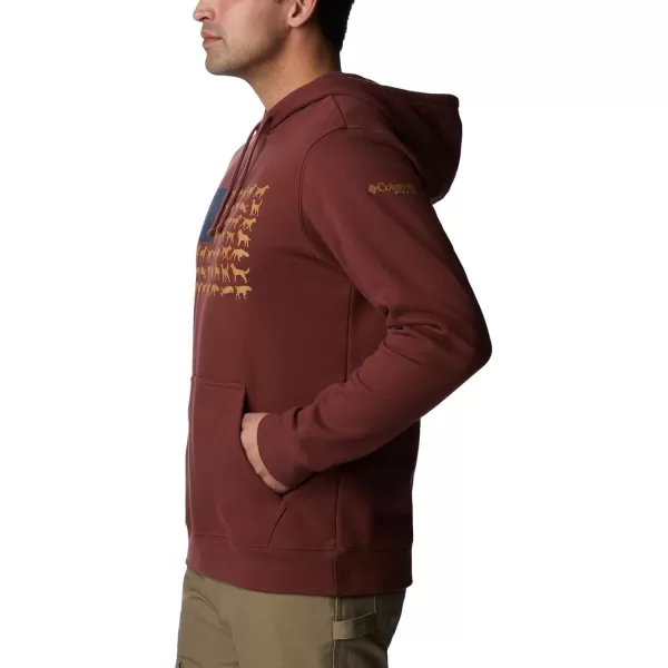 Columbia Mens PHG Game Flag Ii HoodieRed Rocks Sahara Dog Flag