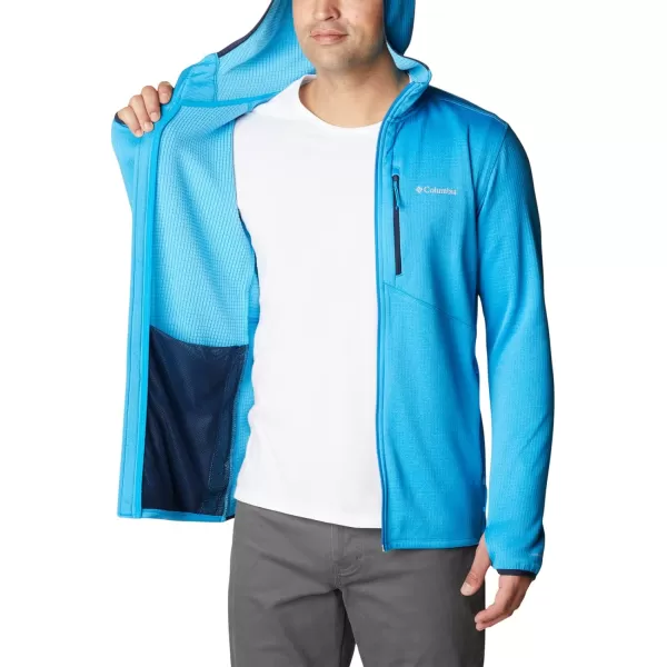 Columbia Mens Park View Fleece Full Zip HoodieCompass Blue Heather