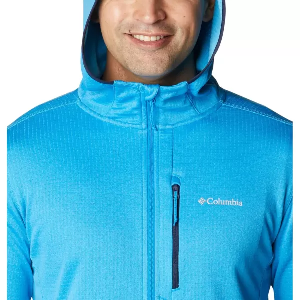 Columbia Mens Park View Fleece Full Zip HoodieCompass Blue Heather