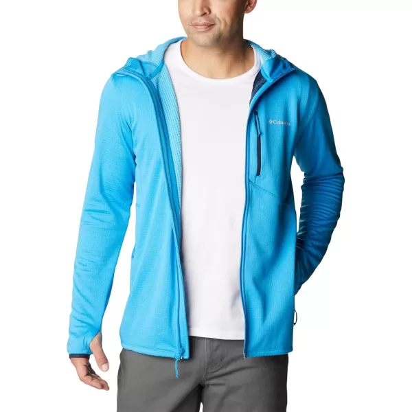 Columbia Mens Park View Fleece Full Zip HoodieCompass Blue Heather