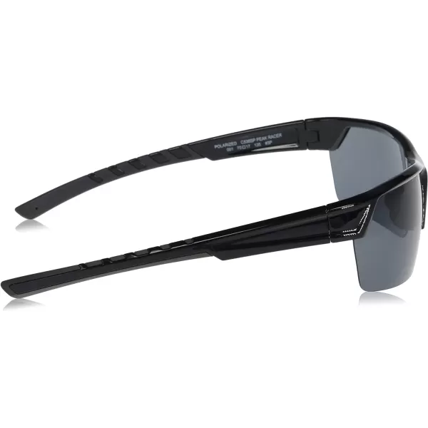 Columbia Mens Peak Racer Rectangular SunglassesBlackSmoke Polarized