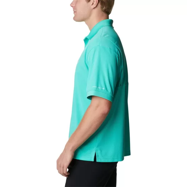 Columbia Mens Perfect Cast Polo ShirtBig Electric Turquoise