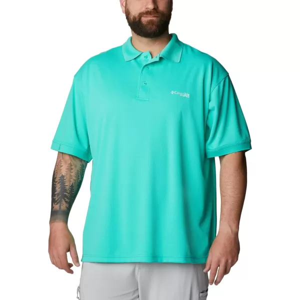 Columbia Mens Perfect Cast Polo ShirtBig Electric Turquoise