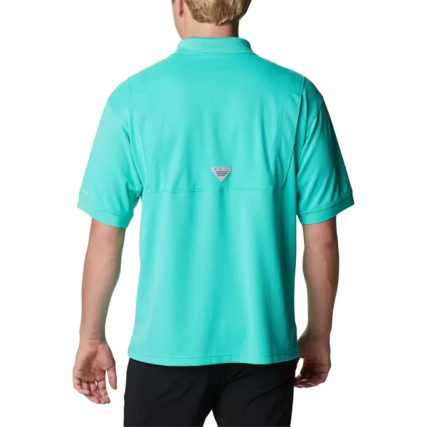 Columbia Mens Perfect Cast Polo ShirtBig Electric Turquoise