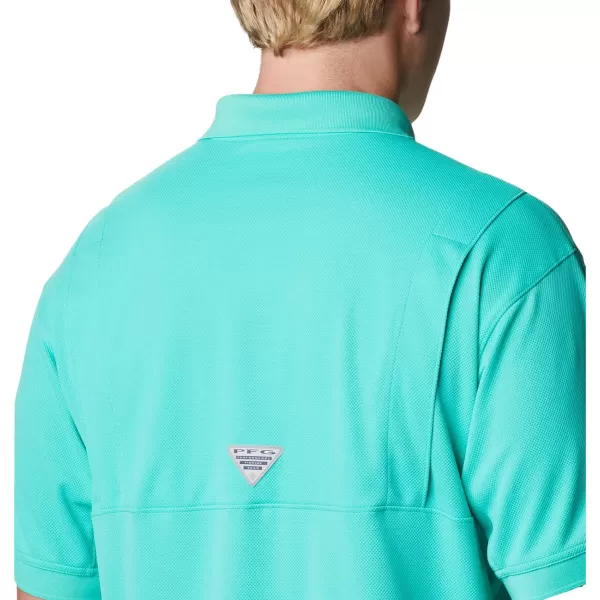 Columbia Mens Perfect Cast Polo ShirtBig Electric Turquoise