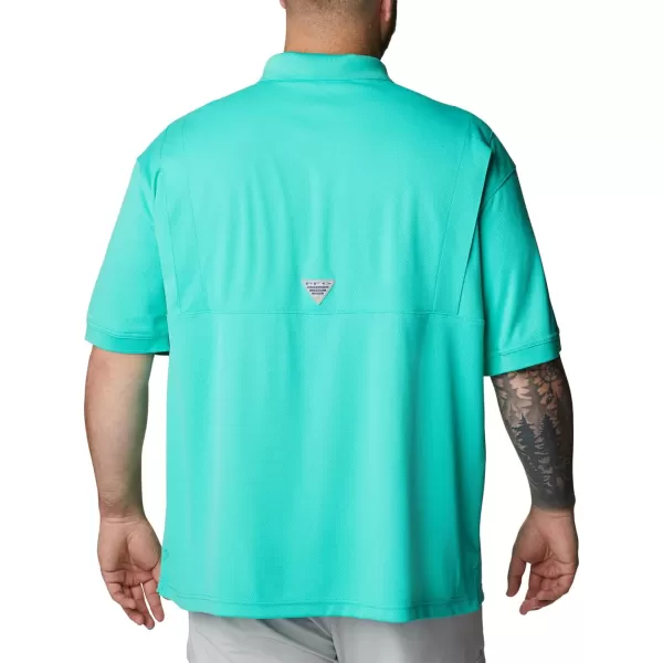 Columbia Mens Perfect Cast Polo ShirtBig Electric Turquoise