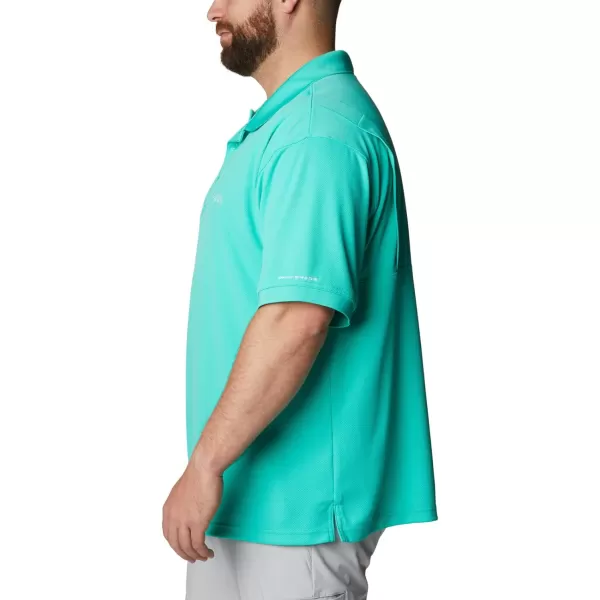 Columbia Mens Perfect Cast Polo ShirtBig Electric Turquoise