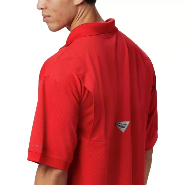 Columbia Mens Perfect Cast Polo ShirtBig Red Spark