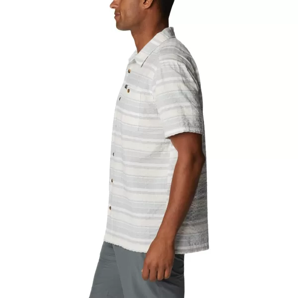 Columbia Mens Pine Canyon Short SleeveColumbia Grey Stripe