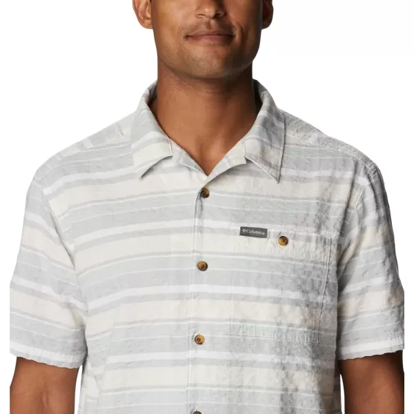 Columbia Mens Pine Canyon Short SleeveColumbia Grey Stripe