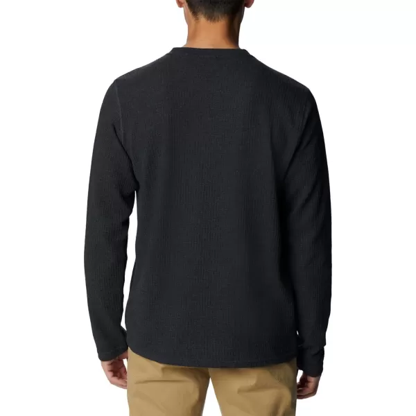 Columbia Mens Pine Peak Ii Waffle Long Sleeve CrewBlack Heather