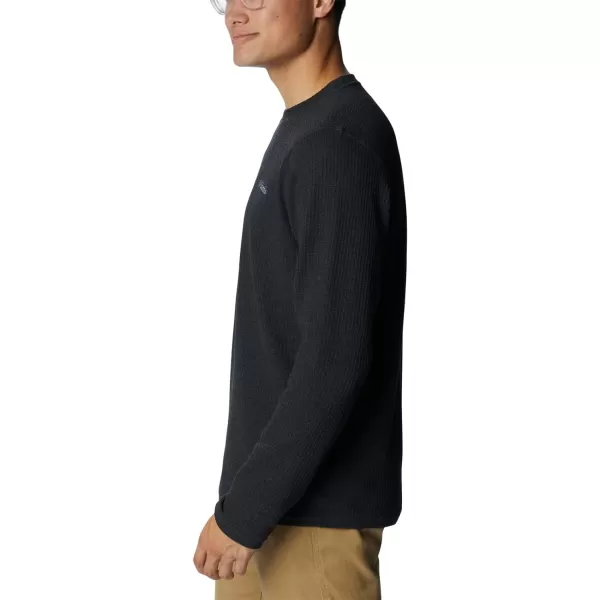 Columbia Mens Pine Peak Ii Waffle Long Sleeve CrewBlack Heather