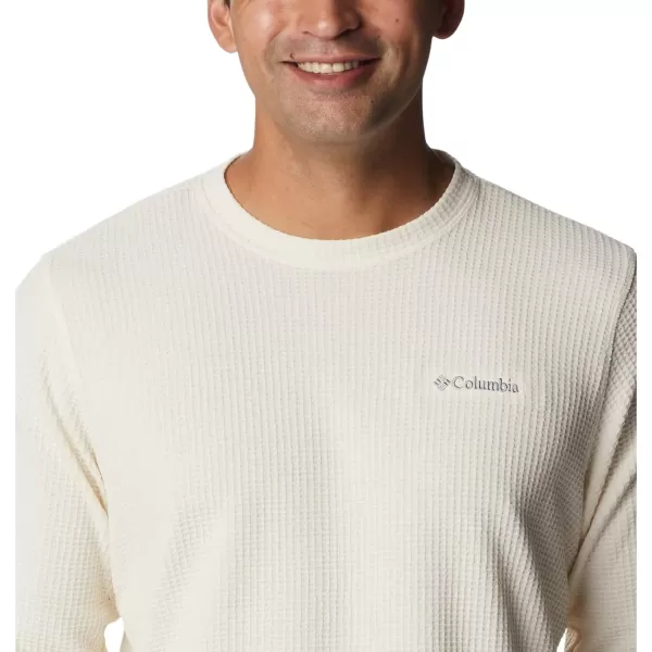 Columbia Mens Pine Peak Ii Waffle Long Sleeve CrewChalk Heather