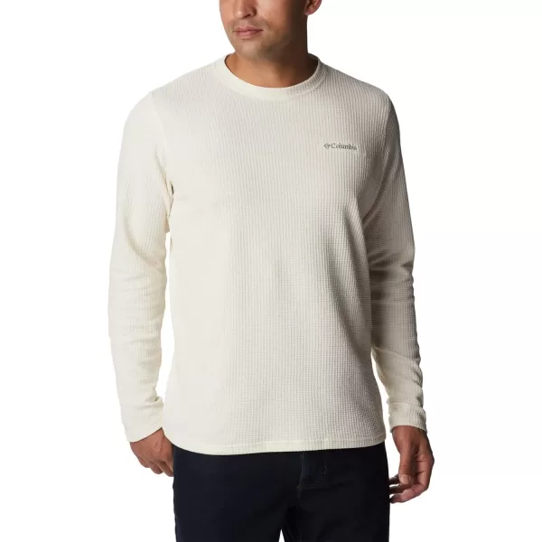 Columbia Mens Pine Peak Ii Waffle Long Sleeve CrewChalk Heather