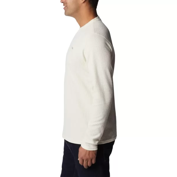 Columbia Mens Pine Peak Ii Waffle Long Sleeve CrewChalk Heather