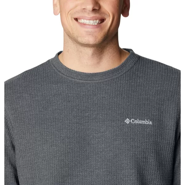 Columbia Mens Pine Peak Ii Waffle Long Sleeve CrewCity Grey Heather