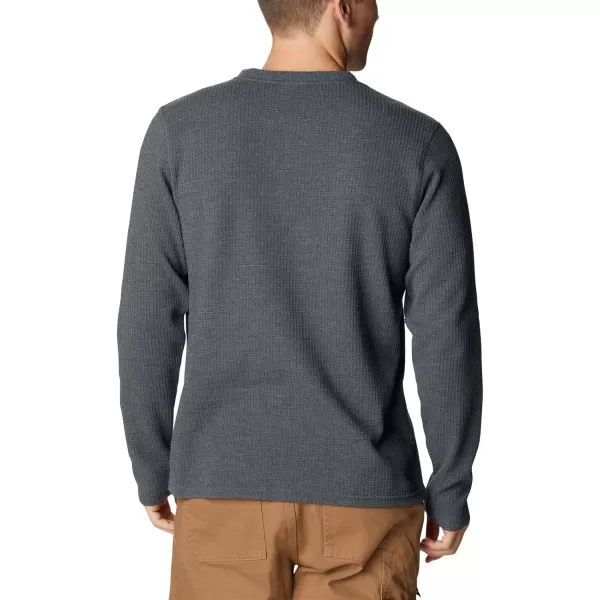 Columbia Mens Pine Peak Ii Waffle Long Sleeve CrewCity Grey Heather