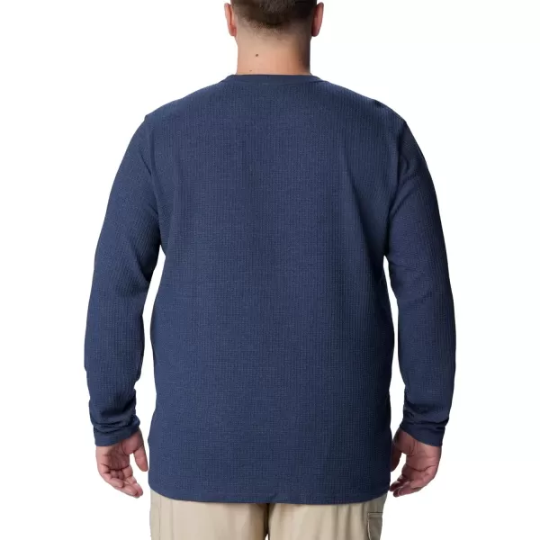 Columbia Mens Pine Peak Ii Waffle Long Sleeve CrewCollegiate Navy Heather