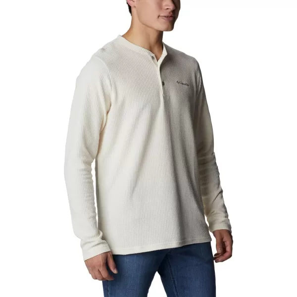 Columbia Mens Pine Peak Waffle Long Sleeve HenleyChalk Heather