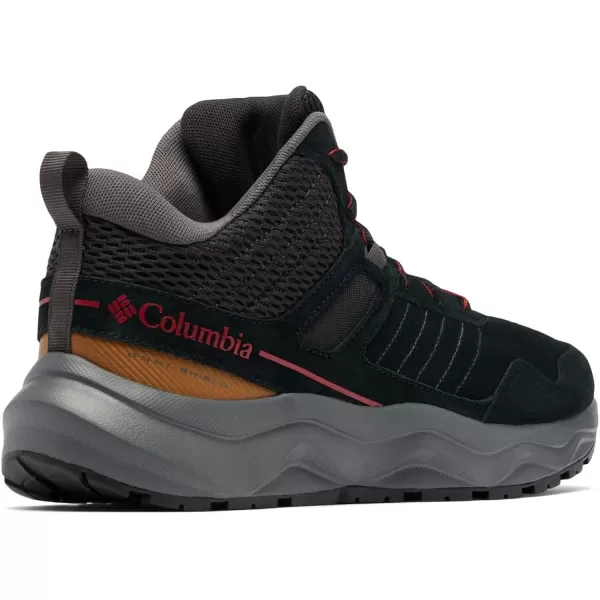 Columbia Mens Plateau Venture Mid Hiking ShoeBlackRed Element