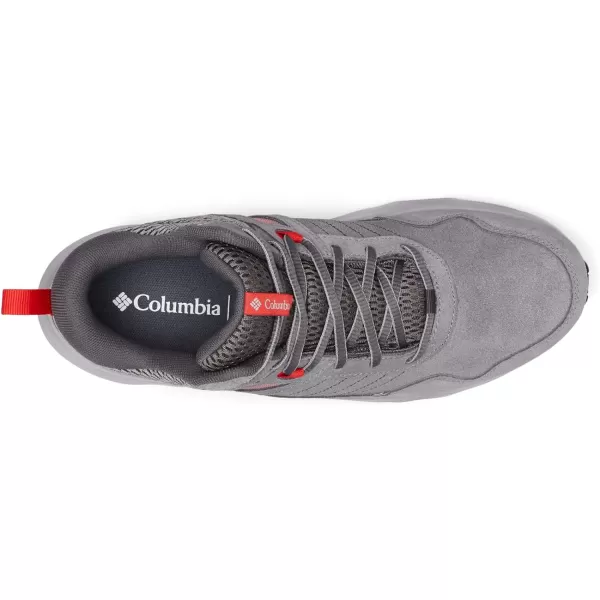 Columbia Mens Plateau Venture Mid Hiking ShoeTitainium Grey SteelFiery Red