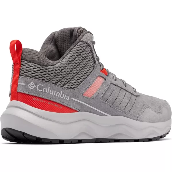 Columbia Mens Plateau Venture Mid Hiking ShoeTitainium Grey SteelFiery Red