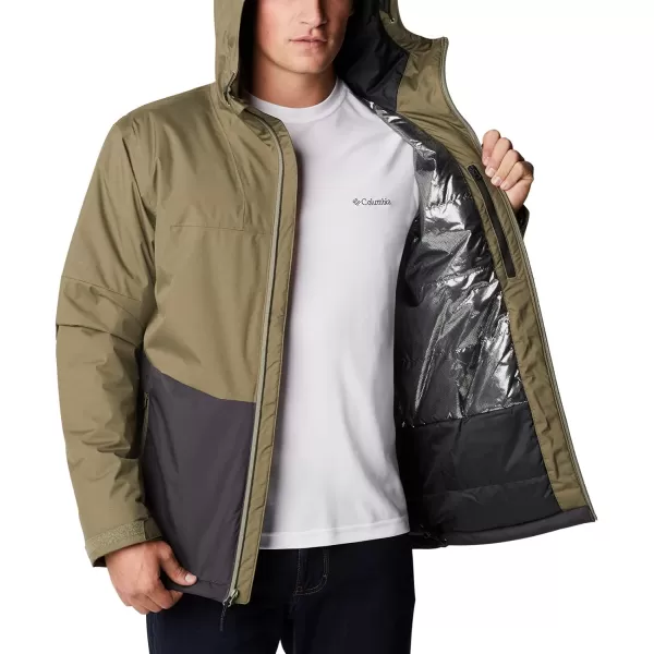 Columbia Mens Point Park Insulated JacketStone GreenShark