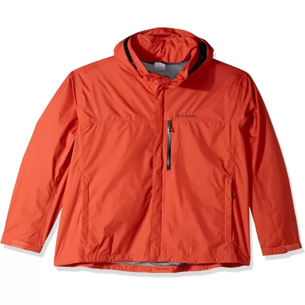 Columbia Mens Pouration Jacket Waterproof  BreathableHot Pepper