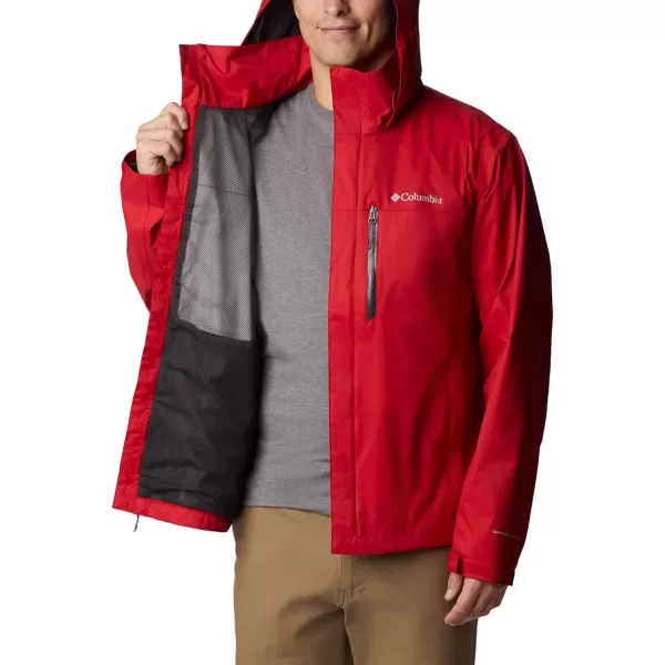 Columbia Mens Pouration Jacket Waterproof  BreathableMountain Red