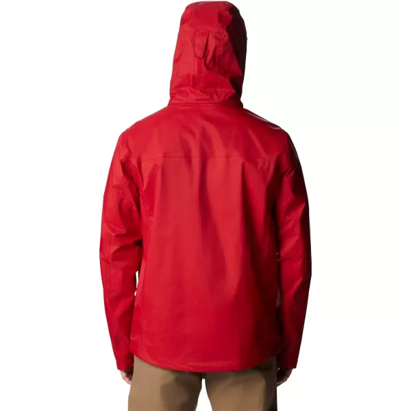 Columbia Mens Pouration Jacket Waterproof  BreathableMountain Red