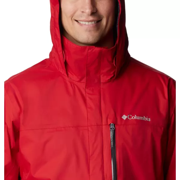 Columbia Mens Pouration Jacket Waterproof  BreathableMountain Red