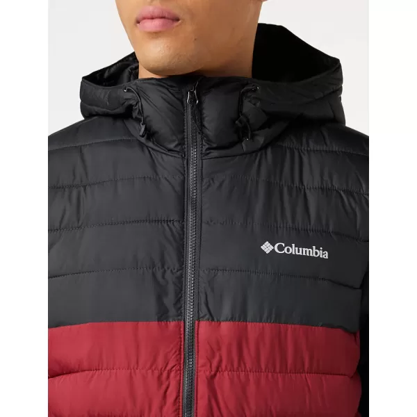 Columbia Mens Powder Lite Hooded JacketRed JasperShark