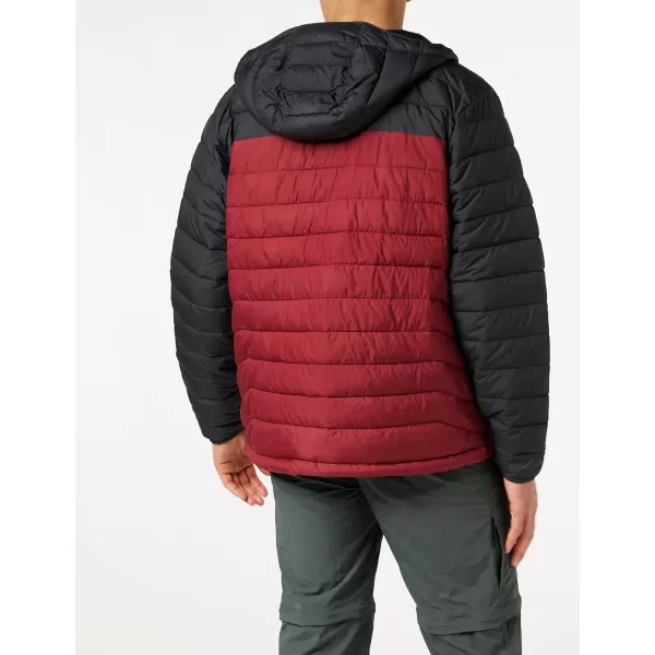 Columbia Mens Powder Lite Hooded JacketRed JasperShark