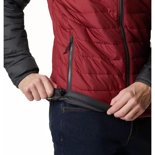 Columbia Mens Powder Lite Hooded JacketRed JasperShark