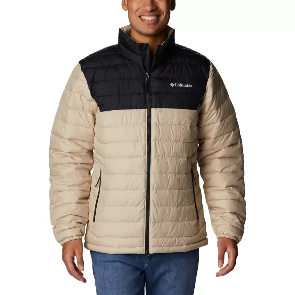 Columbia Mens Powder Lite JacketAncient FossilBlack