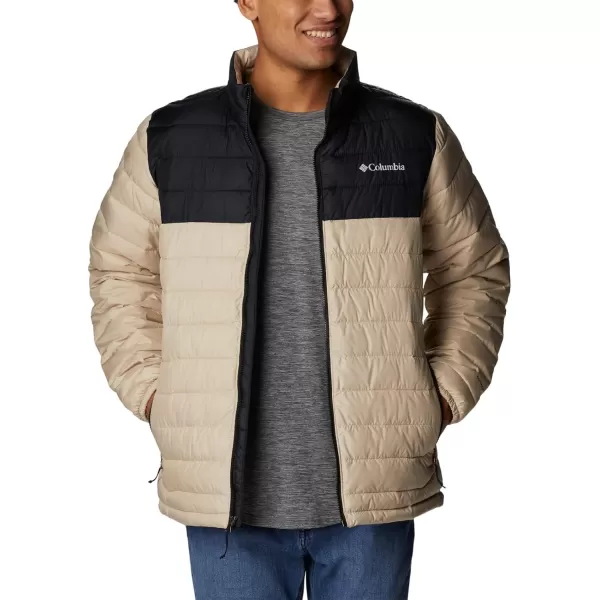 Columbia Mens Powder Lite JacketAncient FossilBlack